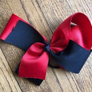 Black and red hair bow